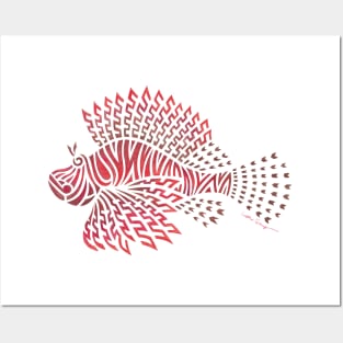 Tribal Lionfish Posters and Art